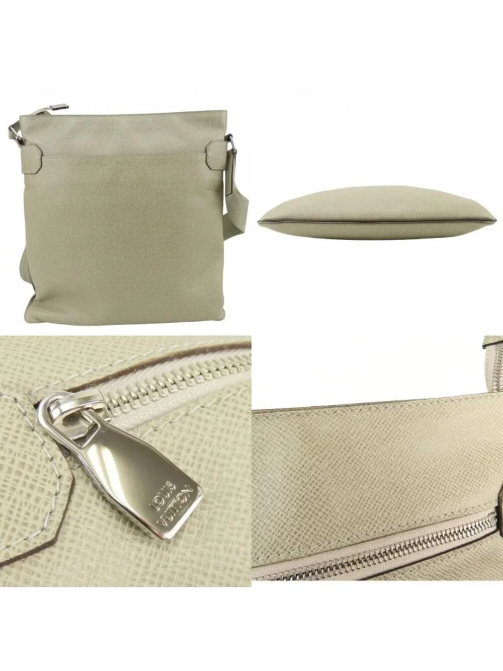 Louis Vuitton Shoulder Bag Sasha Taiga Polaire Gray Ju Crossbody Male